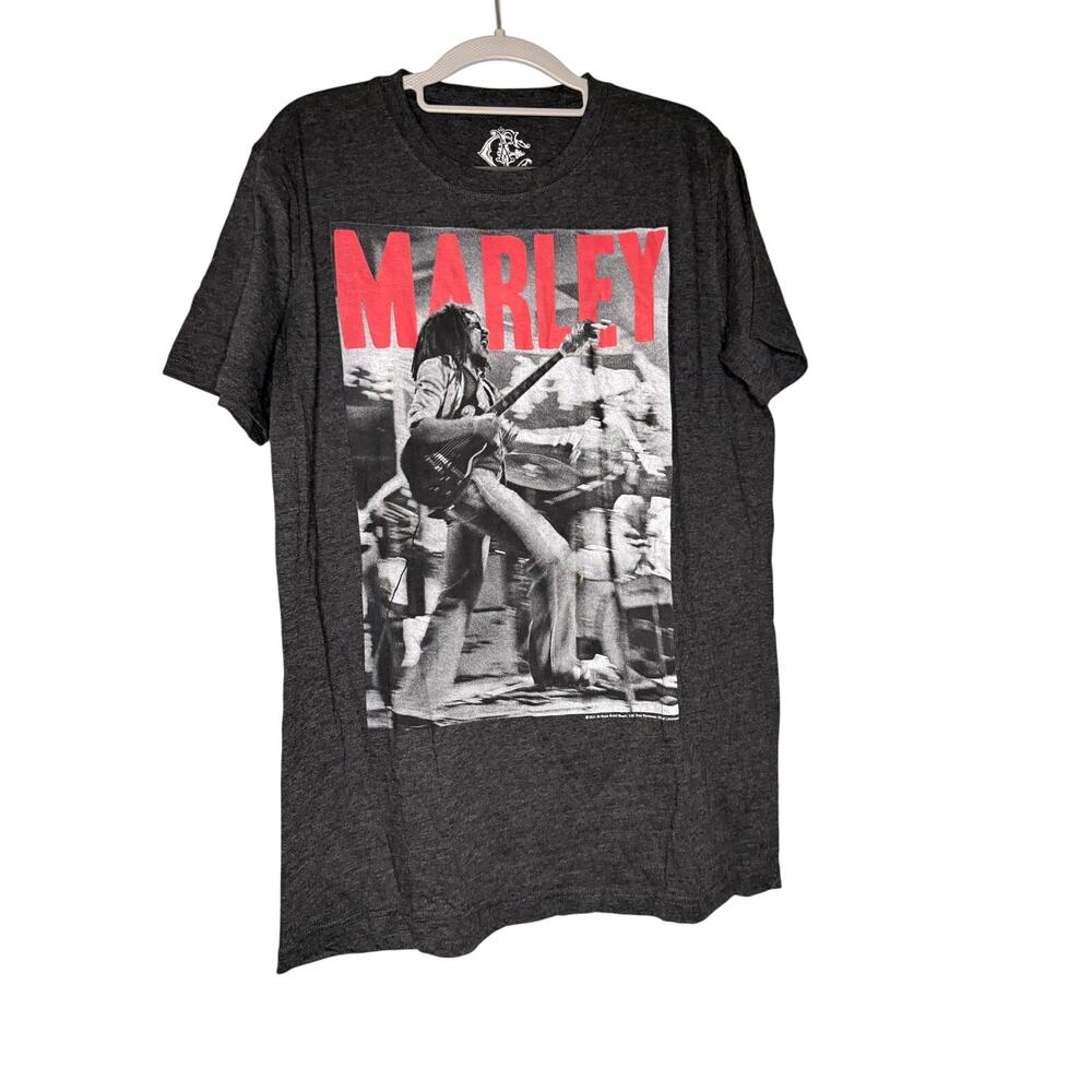 Bob Marley Carch a Fire grey graphic‎ T-shirt